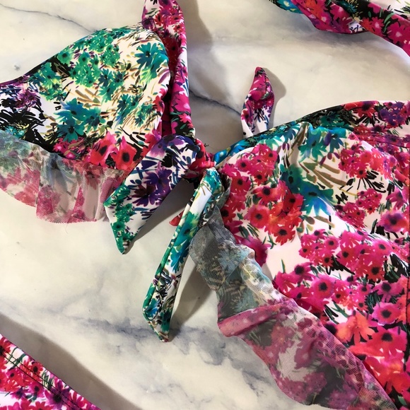 Kenneth Cole Reaction Floral & Black Bikini - Picture 3 of 8